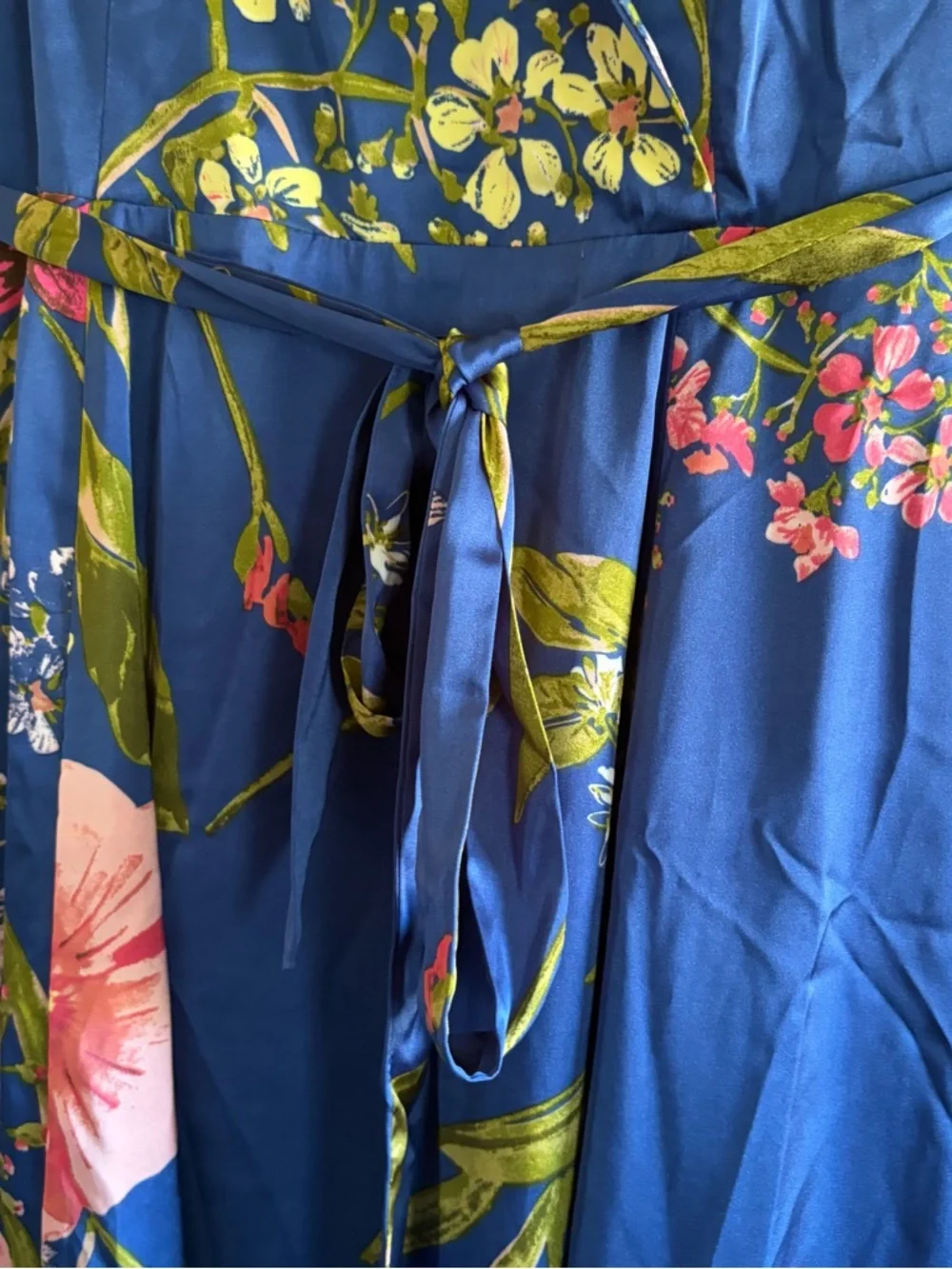 Lulu's Still The One Blue Floral Maxi Dress NWT - Picture 3 of 9